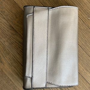 Summer & Rose silver clutch with strap nwt